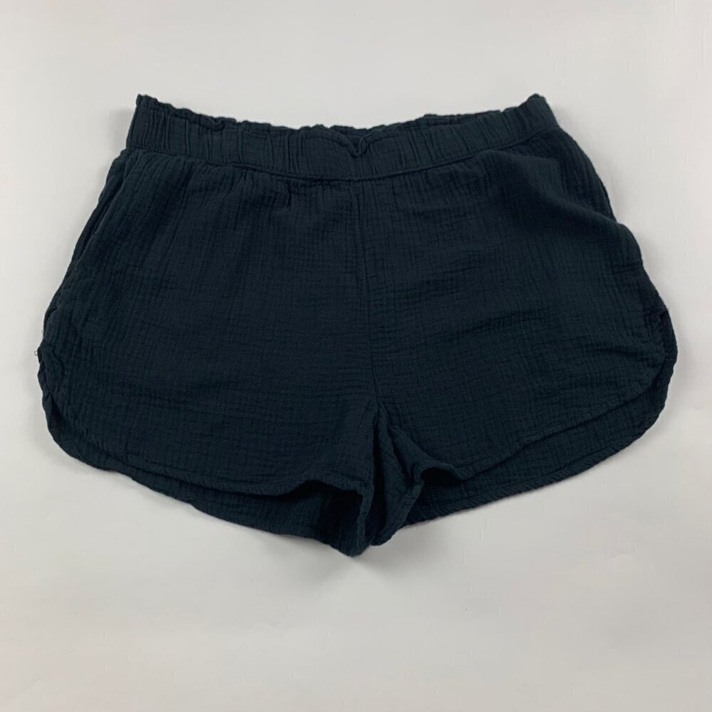 Universal Thread Black Cotton Gauze High Rise Pull On Shorts XL